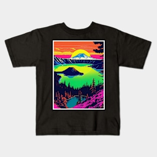 Outdoor Bliss Embracing the Elements Vintage Aesthetic 60s Kids T-Shirt